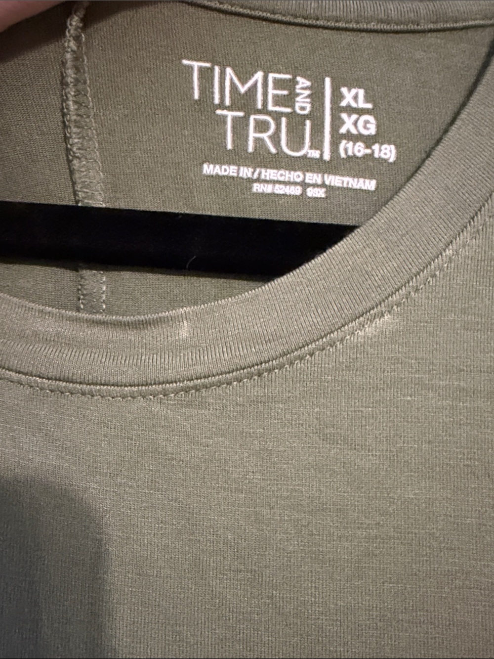 Time & Tru Sleeveless Olive Green Swing Tank Dress - XL - Picture 2 of 3